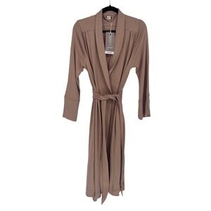 Goumi Women's Soft Bamboo Organic Cotton Robe‎ XS/S Brown NWT